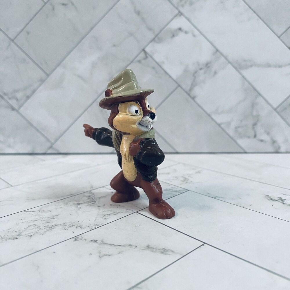 Vintage 1991 Disney’s Chip 'N Dale Rescue Rangers Chip PVC Cake Topper Figure